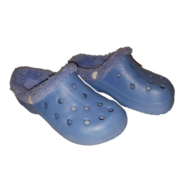 101 BEACH Toddler Slip On Solid Fleece Lined Clogs